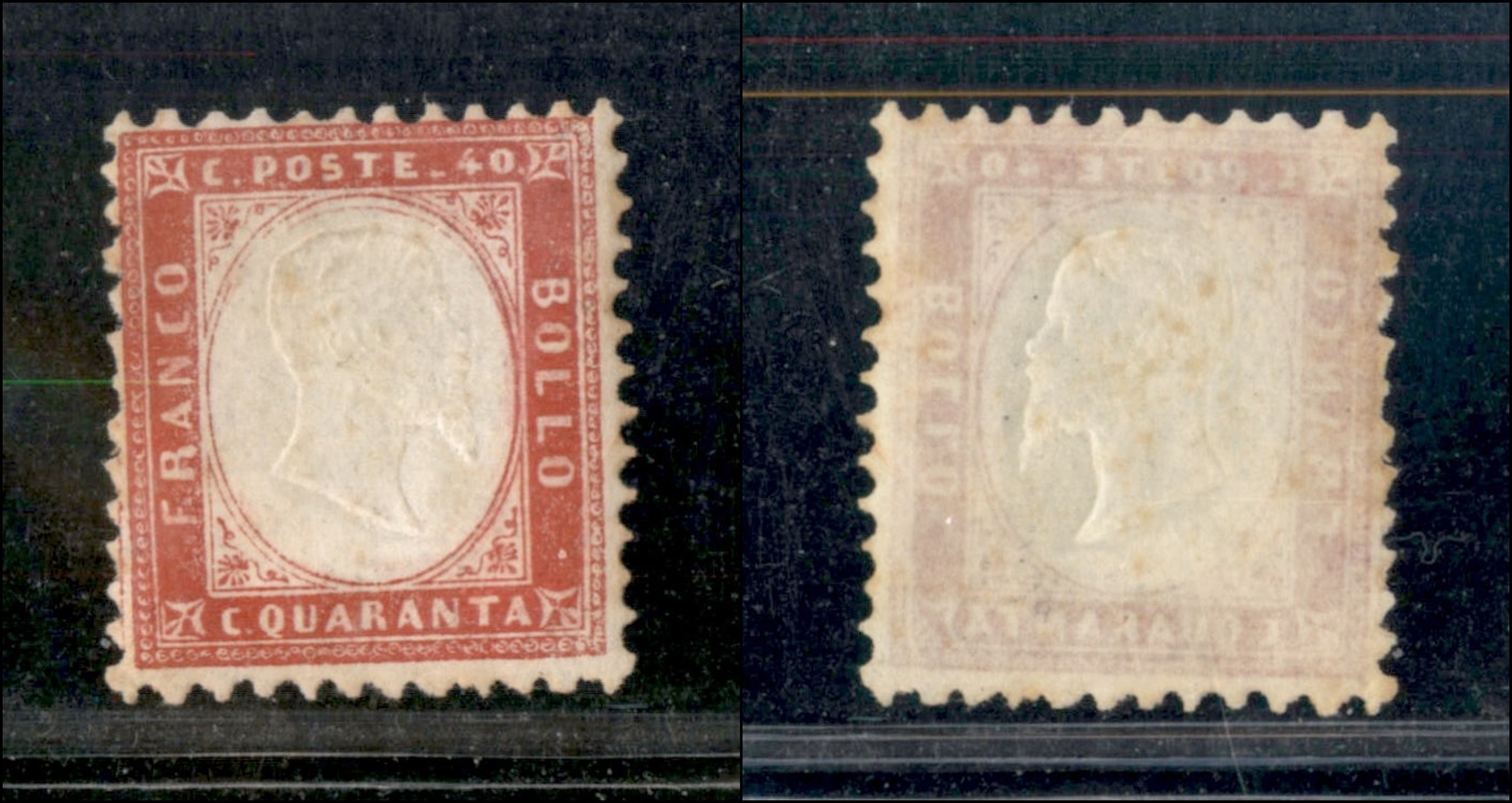 10359 REGNO - 1862 - 40 Cent Rosso Carminio (3) Nuovo Con Gomma (220) - Sonstige & Ohne Zuordnung