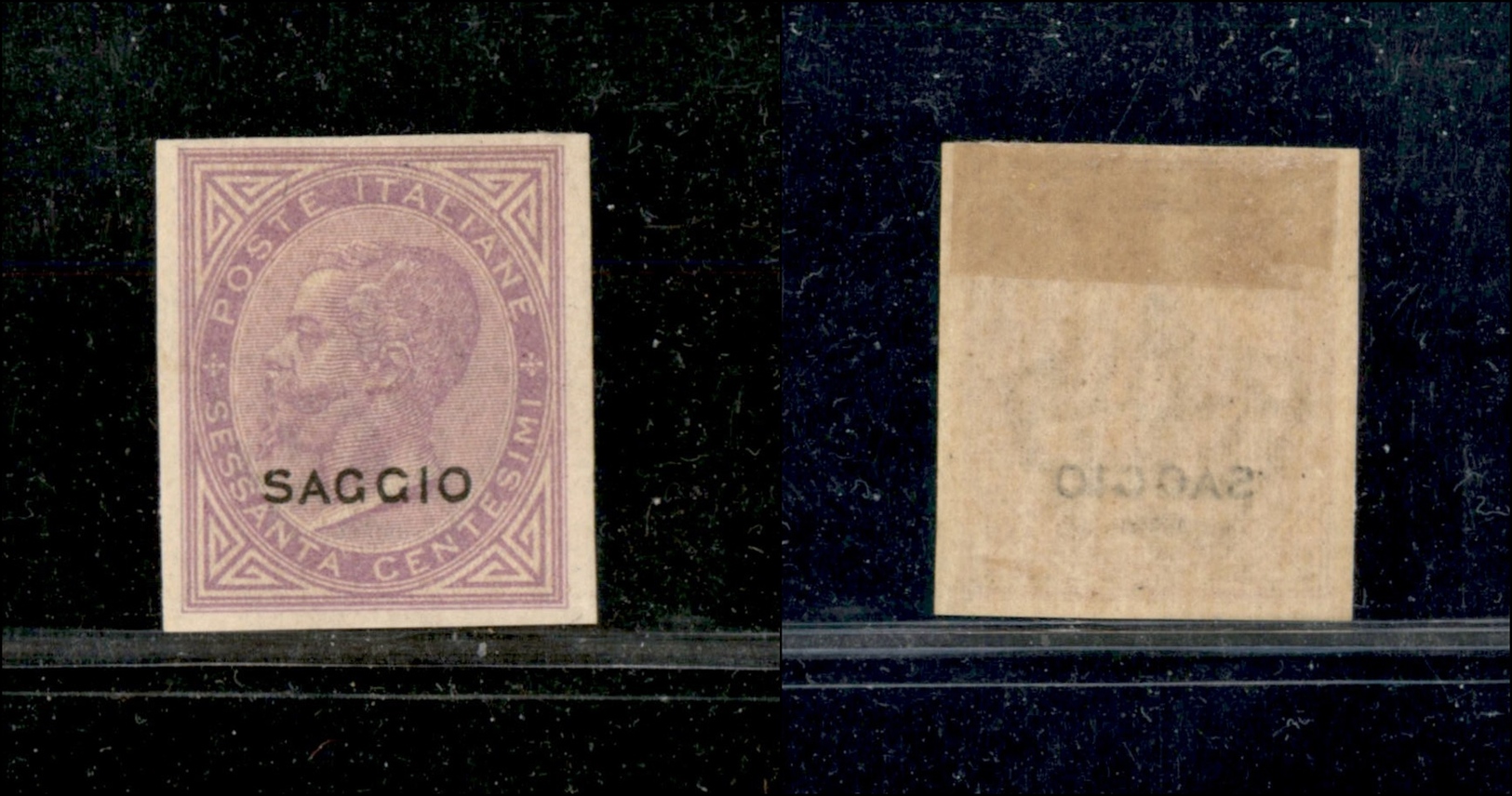 10388 REGNO - 1863 - Saggio - 60 Cent De La Rue (21) Non Dentellato - Nuovo Con Gomma (220) - Autres & Non Classés