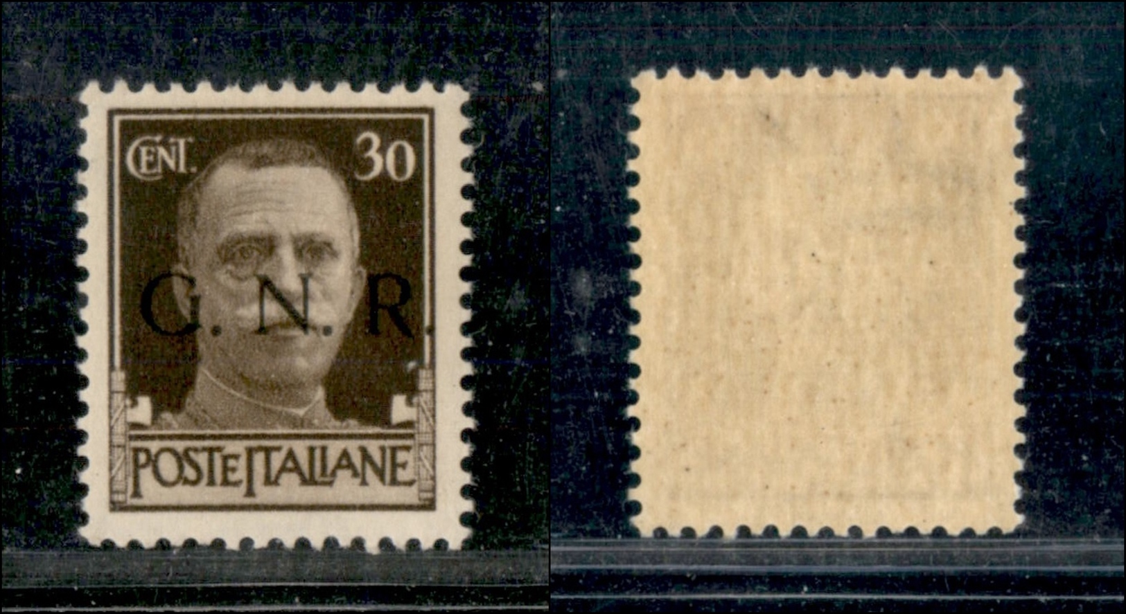 10776 REPUBBLICA SOCIALE - 1943 - GNR Brescia - 30 Cent (475/I) - Gomma Integra (60) - Autres & Non Classés