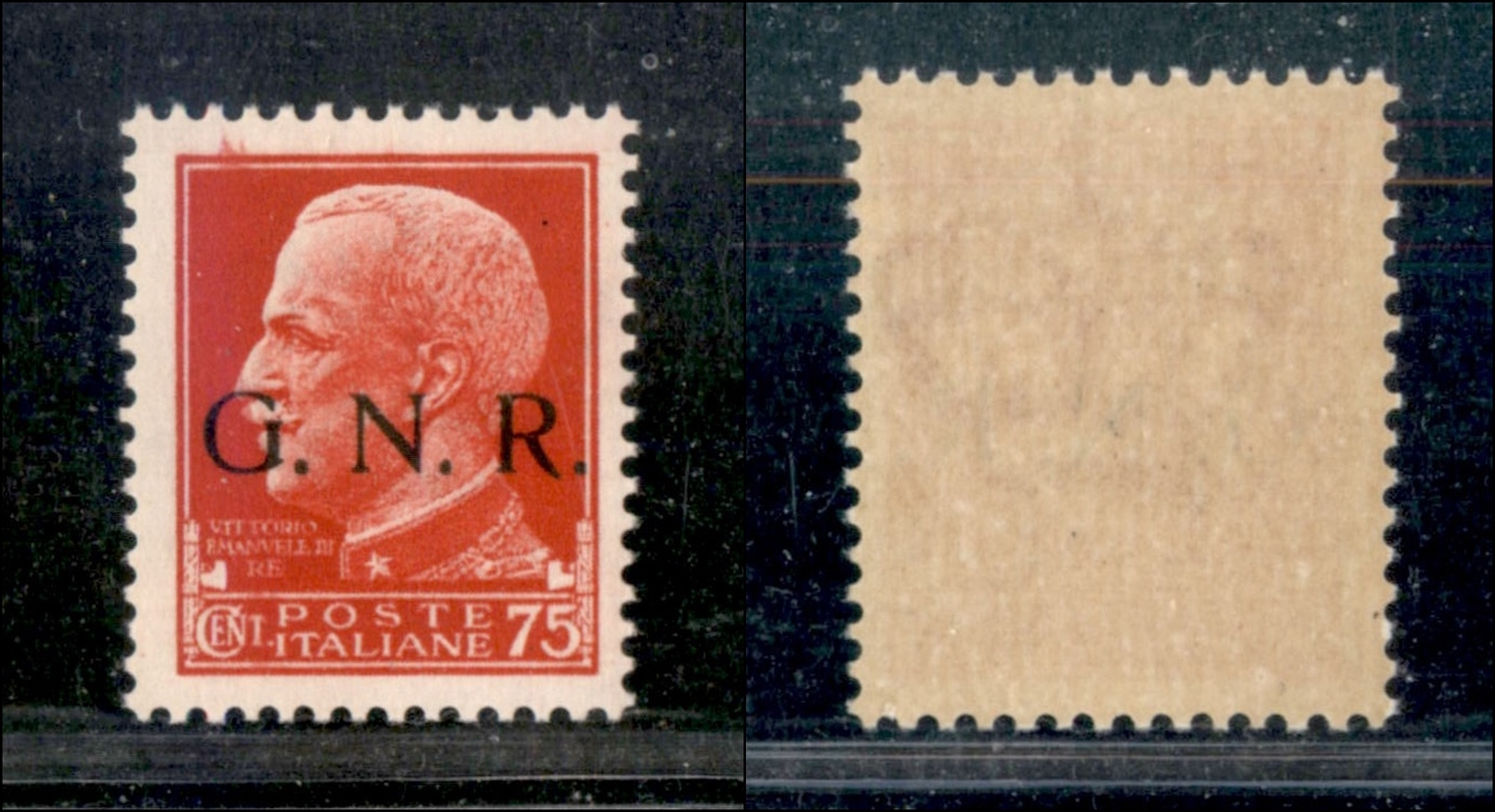 10788 REPUBBLICA SOCIALE - 1943 - GNR Brescia - 75 Cent (478/I) - Gomma Integra (300) - Autres & Non Classés