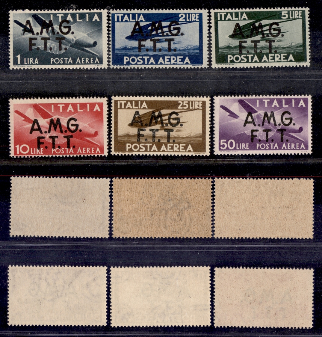 10866 TRIESTE A - AMG FTT - 1947 - Posta Aerea (1/6) Serie Completa Di 6 Valori - Gomma Integra (220) - Other & Unclassified