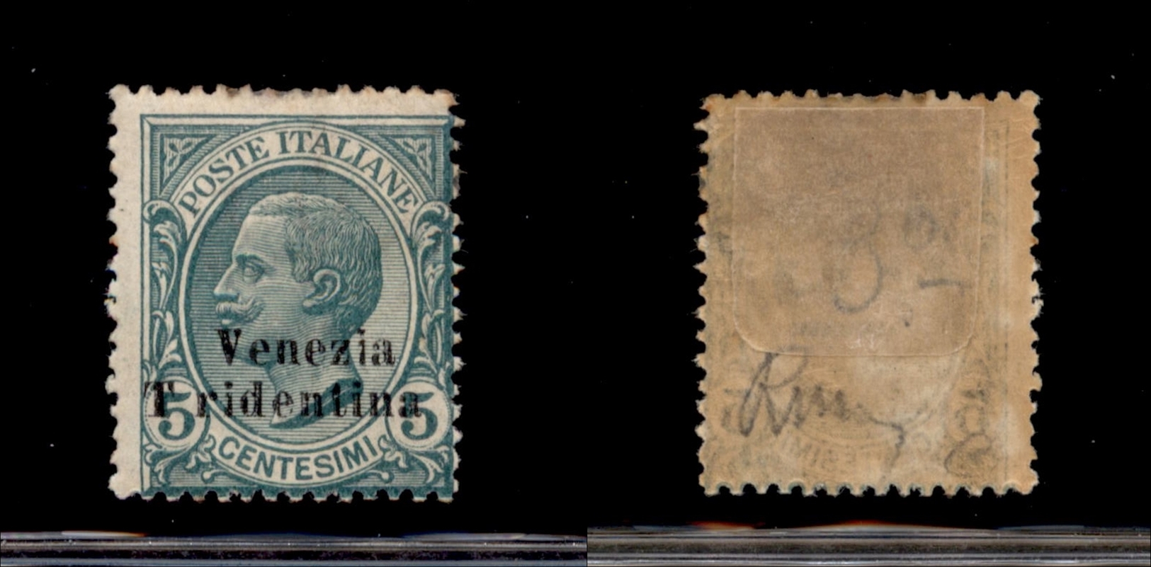 10932 OCCUPAZIONI - TRENTINO - 1918 - 5 Cent Leoni Soprastampato (21c) "T" A Sinistra - Nuovo Con Gomma (110) - Other & Unclassified