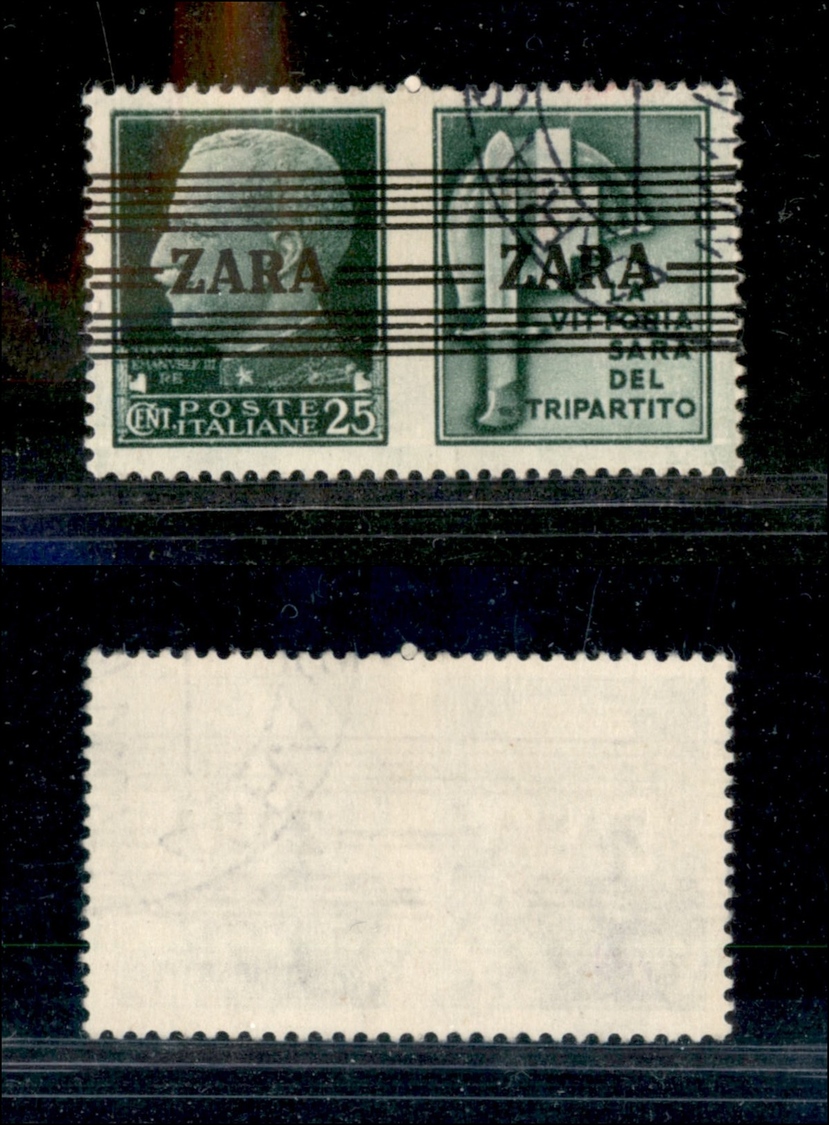 11181 OCCUP.TEDESCA - ZARA - 1943 - 25 Cent Milizia Soprastampato (30) - Usato (40) - Other & Unclassified