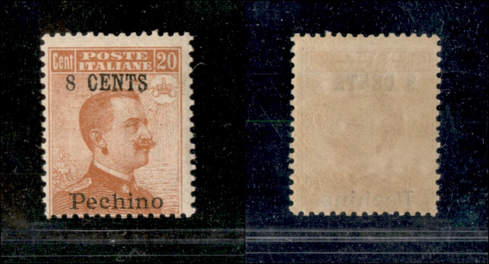 11235 UFFICI POSTALI ESTERO - PECHINO - 1918/1919 - 8 Cent Pechino Su 20 Cent Michetti (23) - Nuovo Con Gomma (100) - Autres & Non Classés