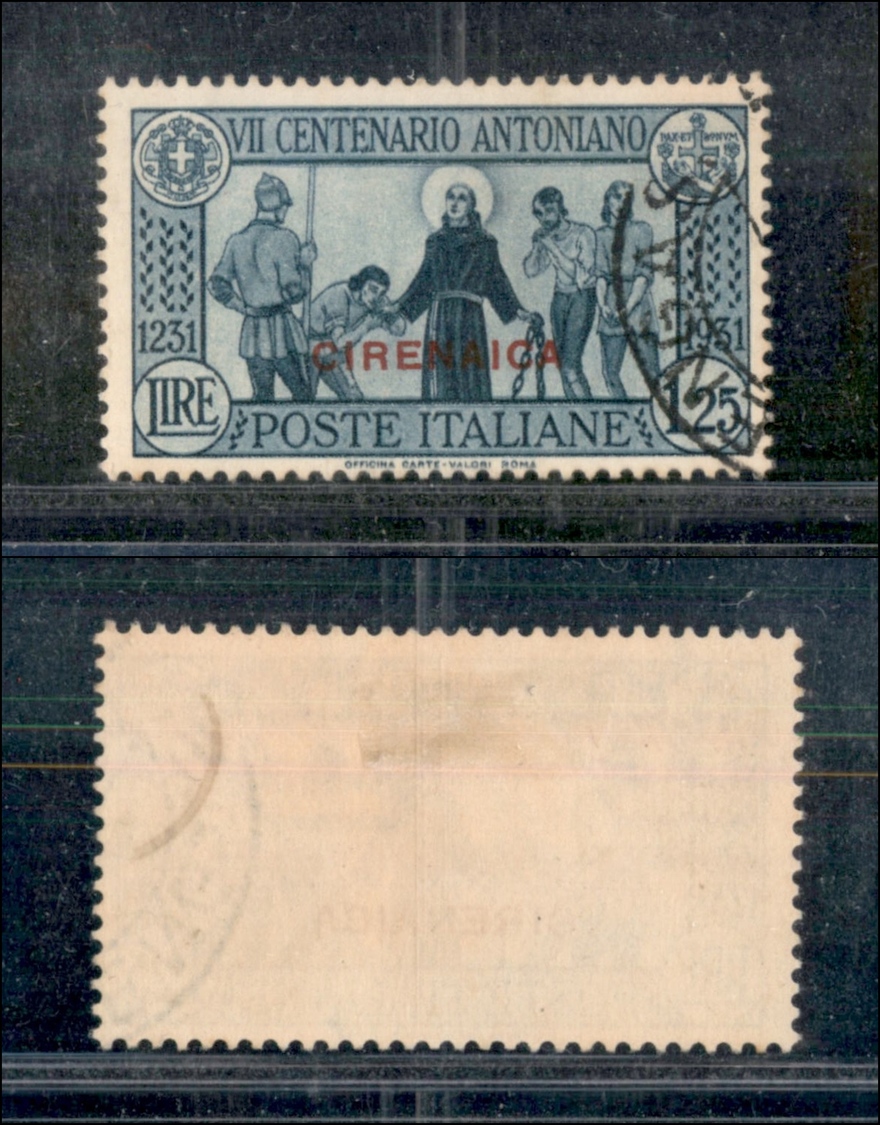 11272 COLONIE - CIRENAICA - 1931 - 1,25 Lire S. Antonio (91) - Usato (50) - Other & Unclassified