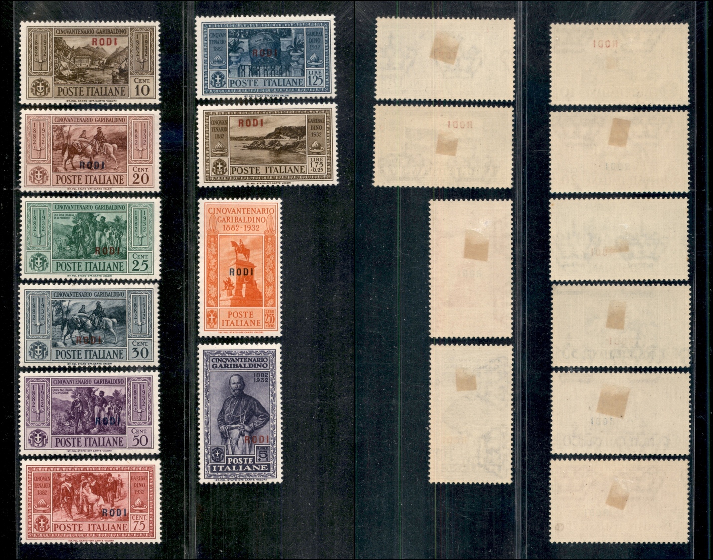 11297 COLONIE - EGEO - 1932 - Rodi - Garibaldi (20/29) - Serie Completa Di 10 Valori - Nuovi Con Gomma (220) - Sonstige & Ohne Zuordnung