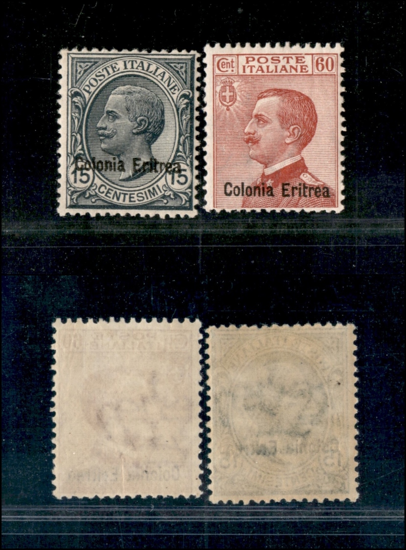 11318 COLONIE - ERITREA - 1918/1920 - Soprastampati (47/48) - Serie Completa - Gomma Integra - Other & Unclassified