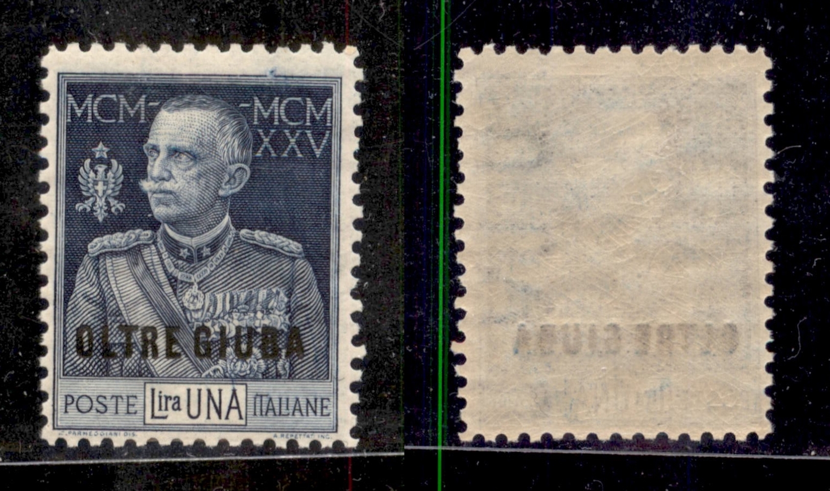 11489 COLONIE - OLTRE GIUBA - 1925/1926 - 1 Lira Giubileo Soprastampato (19b) - Filigrana Lettere - Gomma Integra (60) - Autres & Non Classés