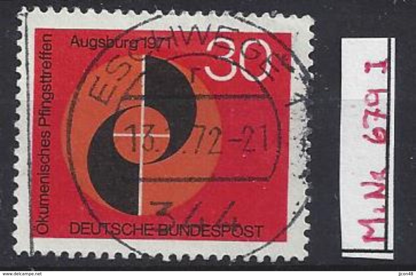 Germany (BRD) 1971  Okumenisches Pfingsttreffen (o) Mi.PF 679 I - Errors & Oddities