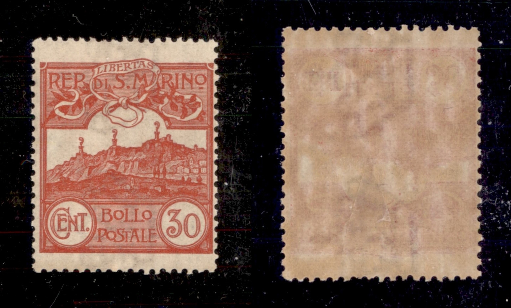 11731 SAN MARINO - 1903 - 30 Cent Veduta (39) - Ben Centrato - Nuovo Con Gomma - Autres & Non Classés