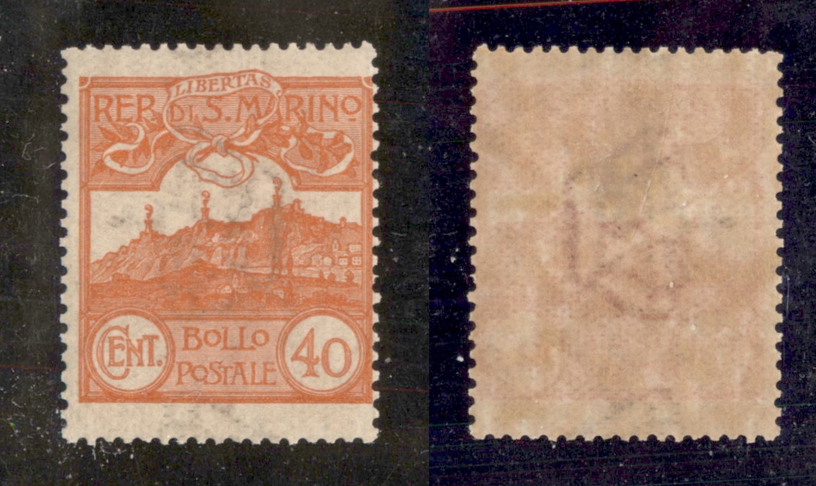 11732 SAN MARINO - 1903 - 40 Cent Veduta (40) - Nuovo Con Gomma (35) - Autres & Non Classés