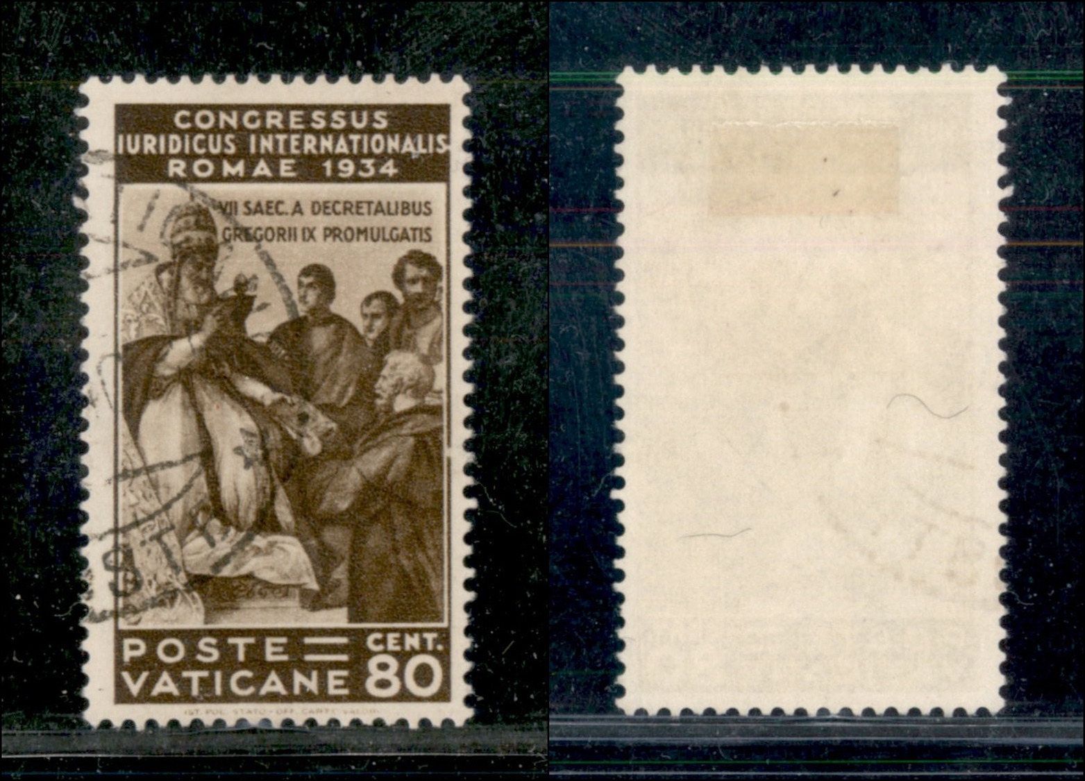 11902 VATICANO - 1935 - 80 Cent Congresso Giuridico (45) - Usato (60) - Other & Unclassified