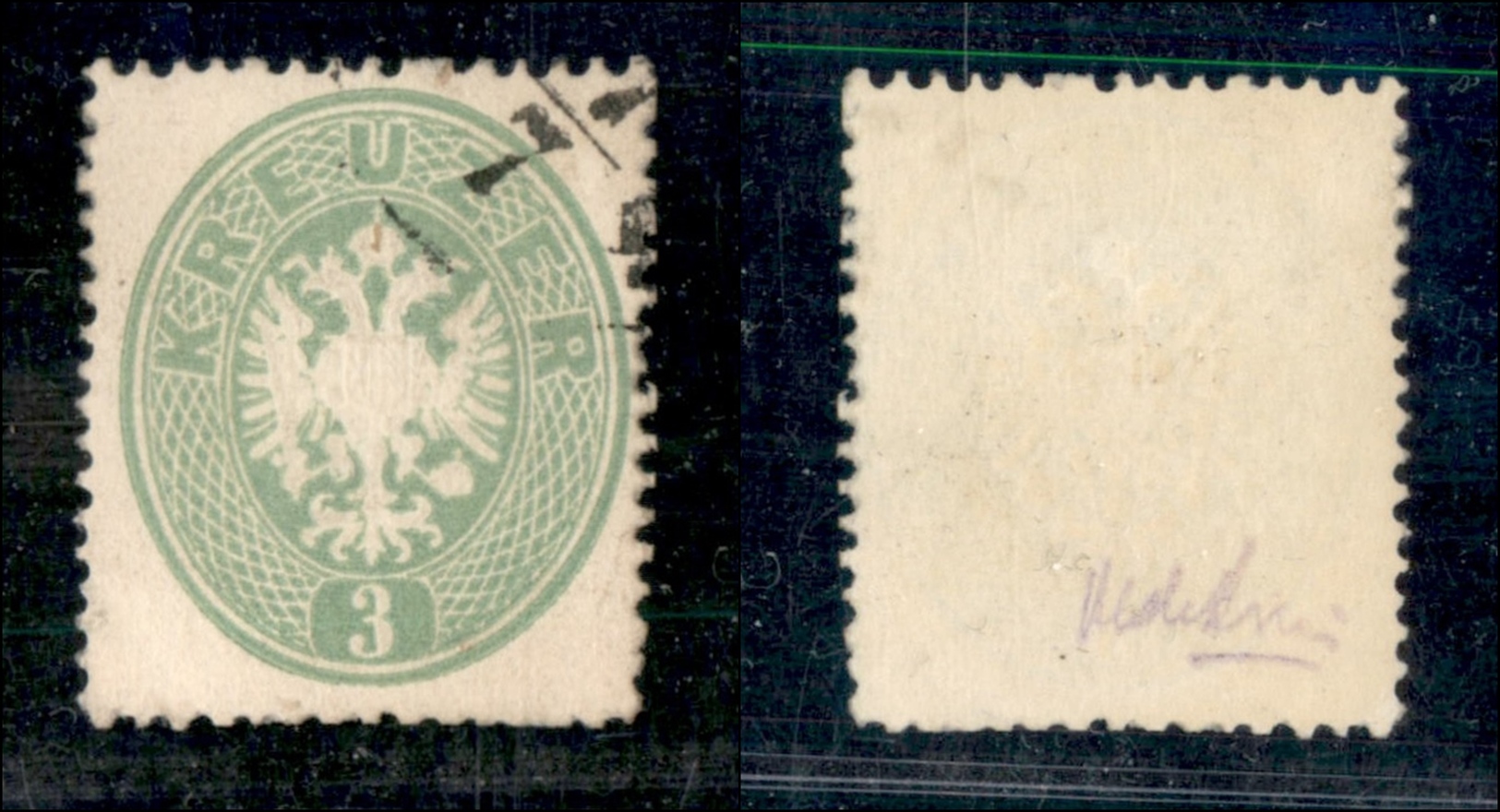 11935 ESTERO - AUSTRIA - AUSTRIA - 3 Kreuzer Verde (23) - Leggero Annullo D'angolo - Usato (130) - Other & Unclassified