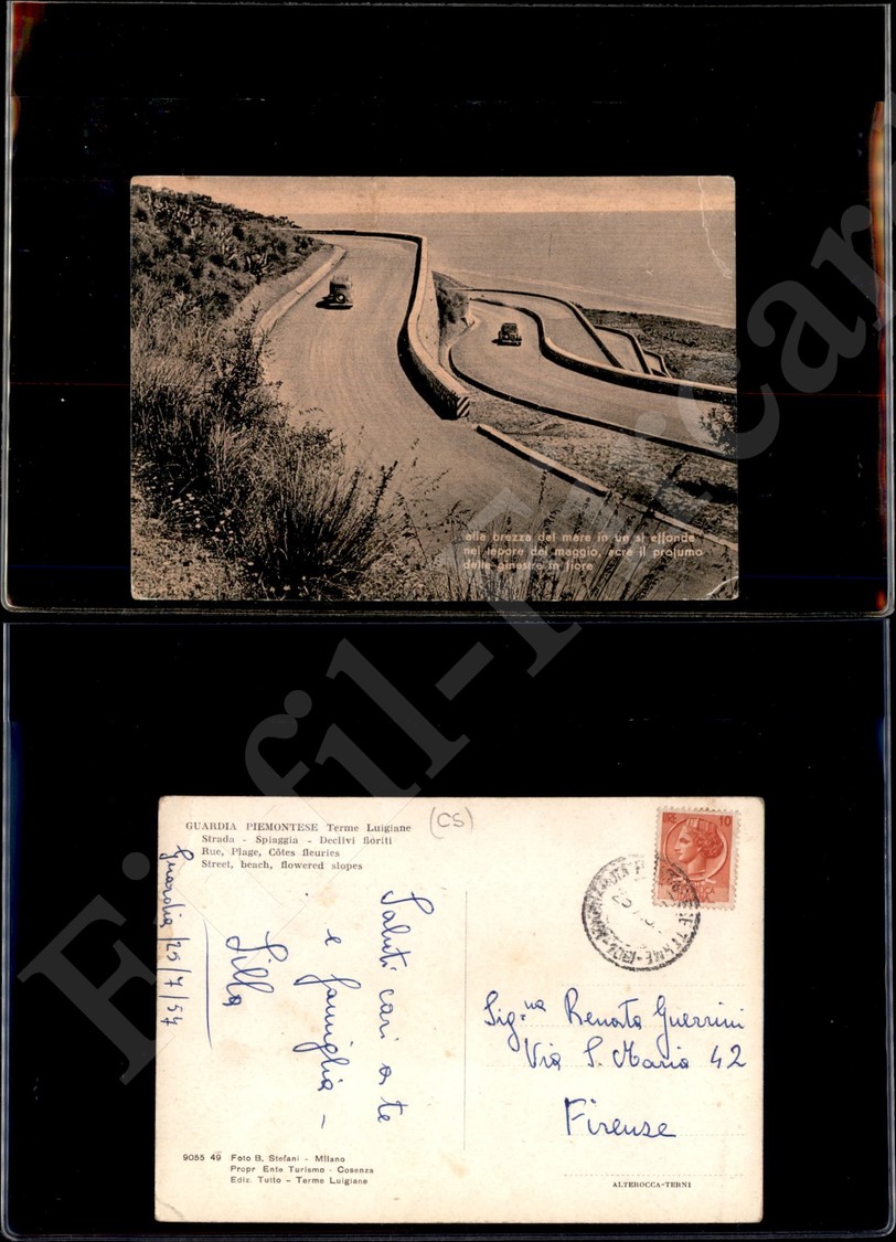 12192 Cartoline - Paesaggistiche - Calabria - Guardia Piemontese (CS) - Strada - 27.5.1974 FG - Autres & Non Classés