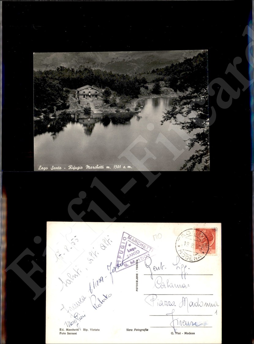 12216 Cartoline - Paesaggistiche - Emila Romagna - Lago Santo (MO) - Rifugio Marchetti, Timbro Al Verso - 18.8.1955 FG - Autres & Non Classés