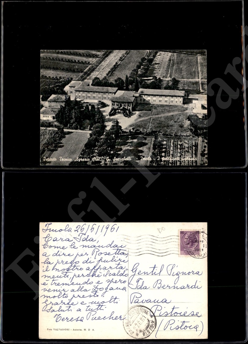 12220 Cartoline - Paesaggistiche - Emila Romagna - Mola (BO) - Ist. Tec. Agrario "G.Scarabelli" - 26.6.1961 FG - Other & Unclassified