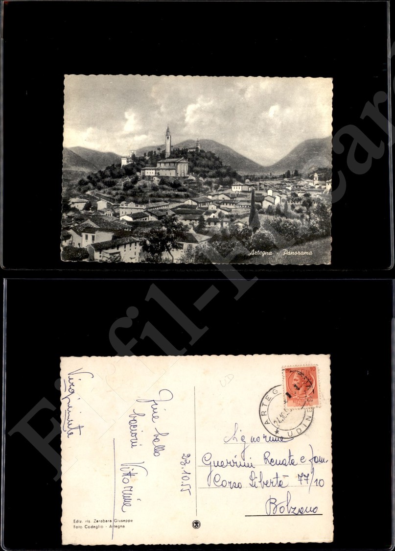 12225 Cartoline - Paesaggistiche - Friuli Venezia Giulia - Artegna (UD) - Panorama - 24.10.1955 FG - Other & Unclassified