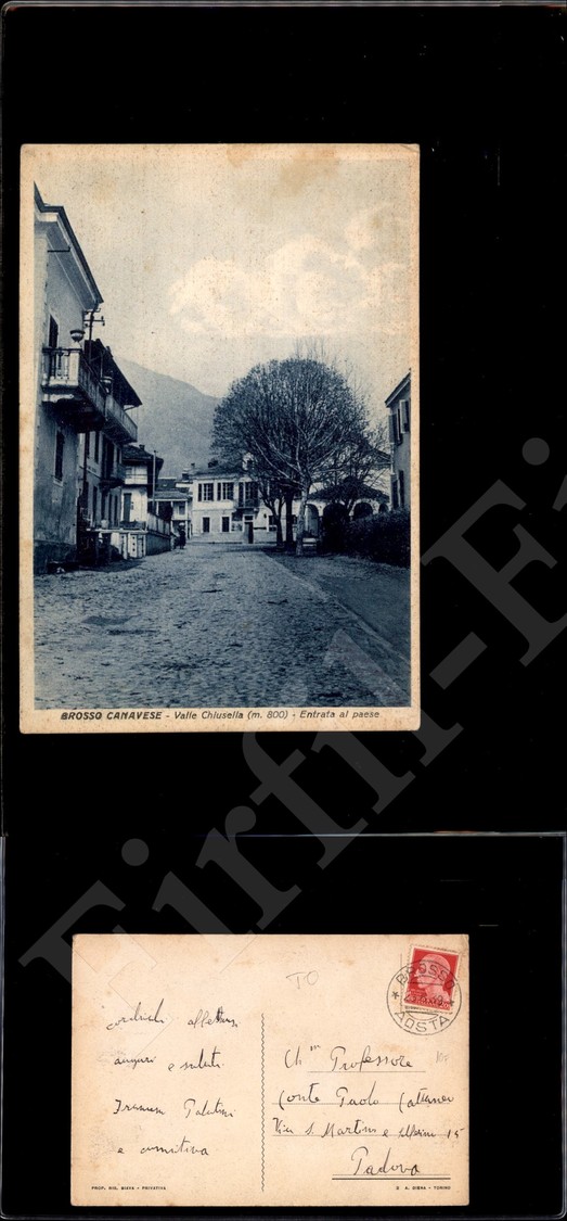 12228 Cartoline - Paesaggistiche - Piemonte - Brosso Canavese (TO) - Entrata Del Paese - 23.6.1939 FG - Other & Unclassified