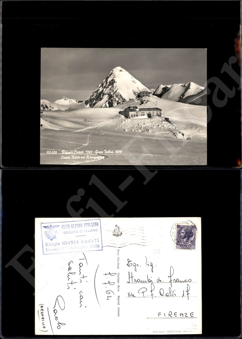 12241 Cartoline - Paesaggistiche - Lombardia - Rifugio Casati (SO) - Timbro Al Verso - 8.7.1964 FG - Autres & Non Classés