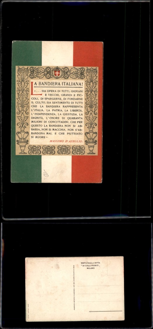 12285 Cartoline - Militari - Propaganda, "La Bandiera Italiana" Massimo D'Azeglio - Nuova - Other & Unclassified