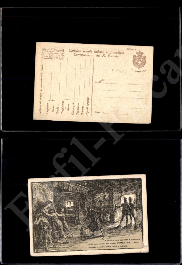 12478 Interi Postali - Fran.Milit. 1918 Guerra Ill. G. Mazzoni (F17A/8) Il Nemico - Nuova - Autres & Non Classés
