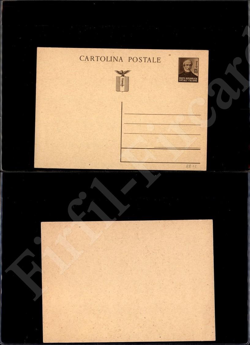 12493 Interi Postali - 1944, Mazzini, C.30 Bruno (C112), Nuova - Autres & Non Classés
