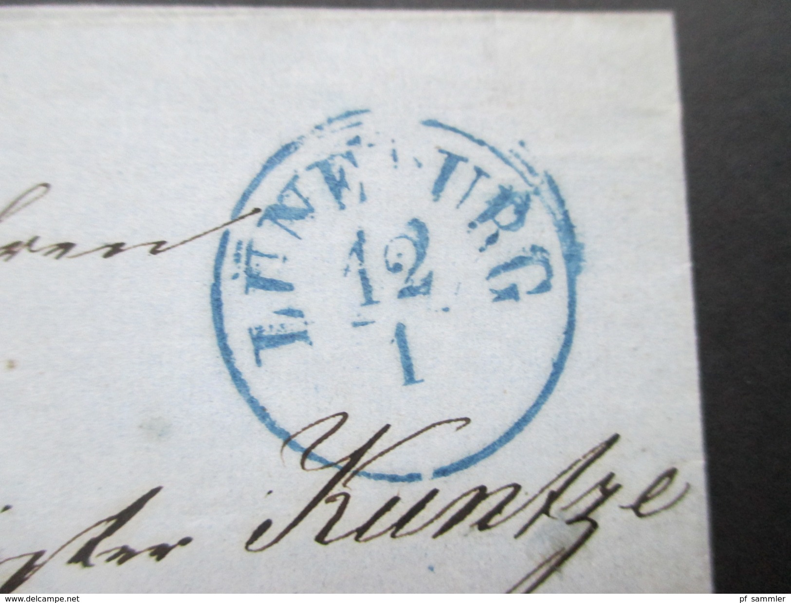 AD 1856 / 57 Hannover Nr. 9 EF K1 Lüneburg Nach Winsen / Luhe. Blauer Ankunftstempel R2 Winsen - Hanovre