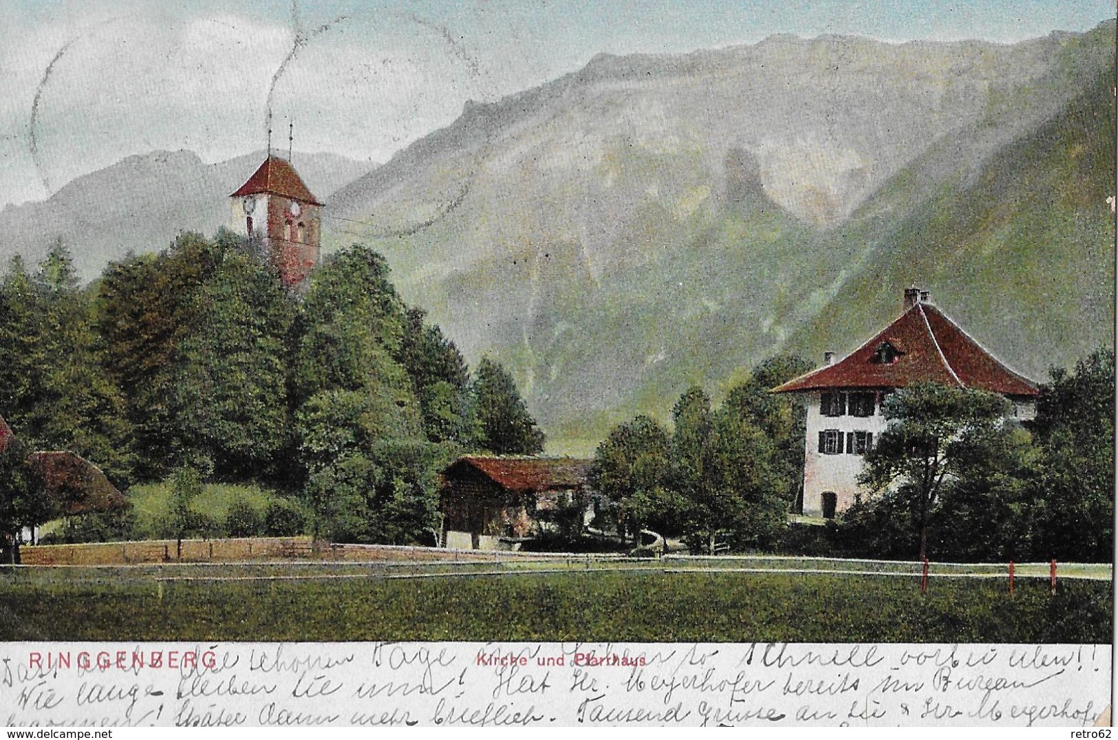 RINGGENBERG → Kirche Und Pfarrhaus Anno 1908 - Ringgenberg