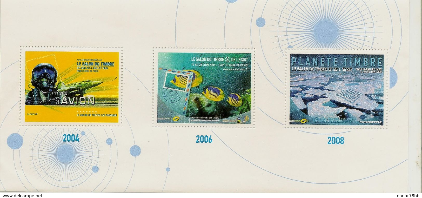Vignettes Pour Les Salons Du Timbre 2004, 2006, 2008 - Briefmarkenmessen