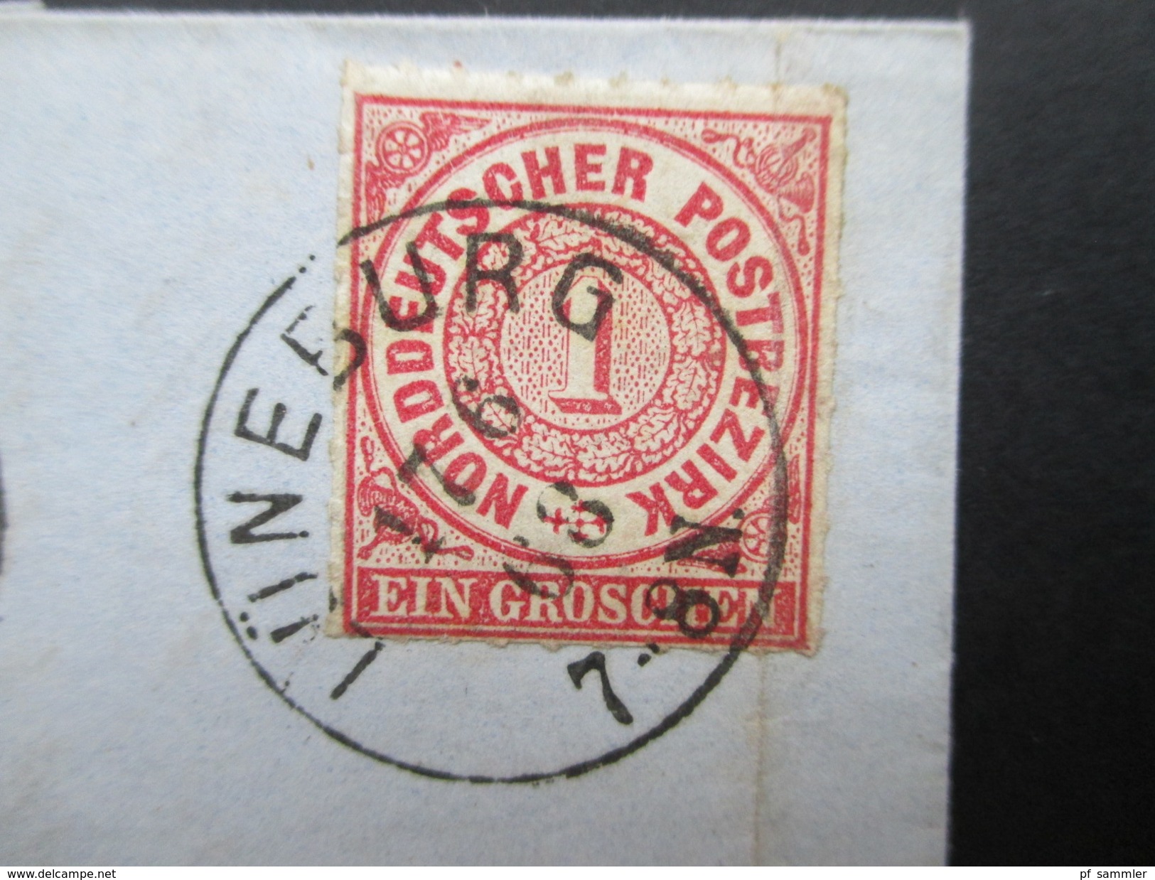 Altdeutschland 1868 NDP Nr. 4 Neustempel K1 Lüneburg Carl Louis Lehmann Rechnung Seife / Oele / Käse / Petroleum Usw. - Storia Postale