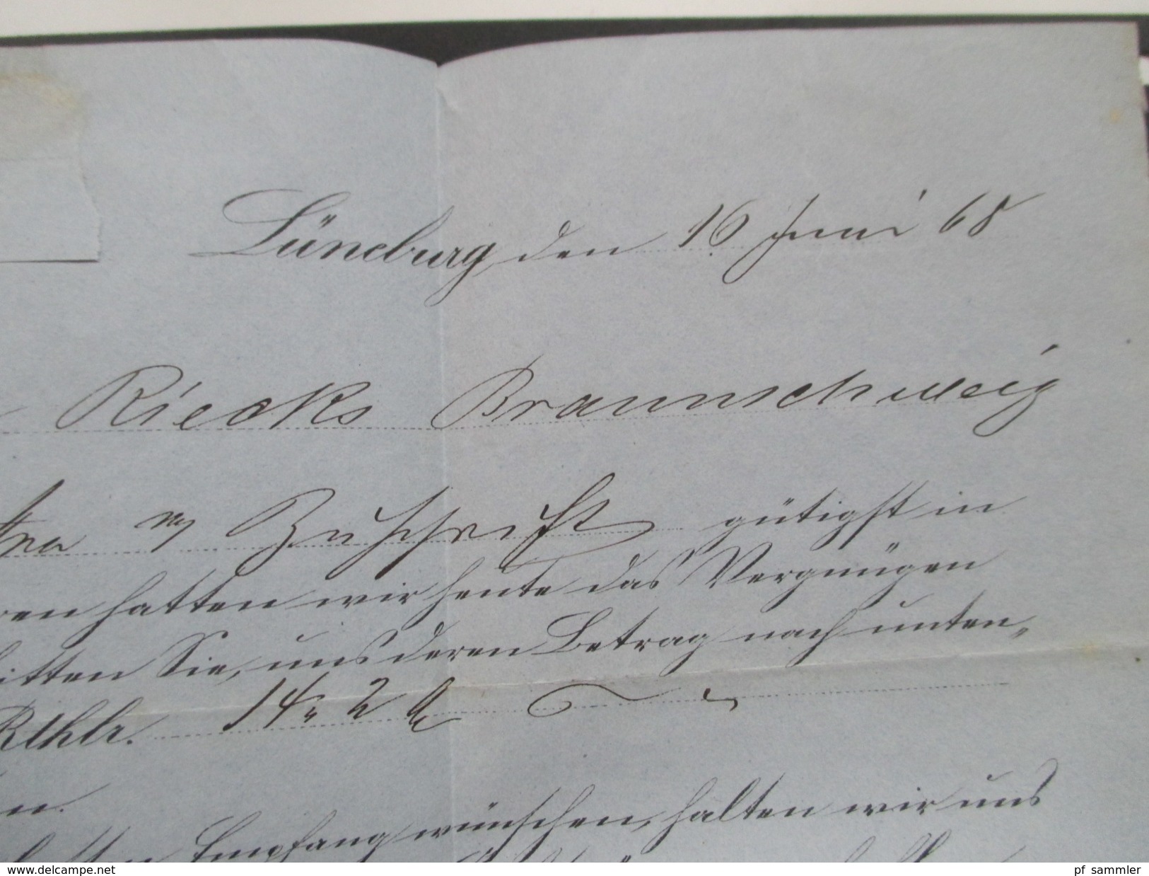 Altdeutschland 1868 NDP Nr. 4 Neustempel K1 Lüneburg Carl Louis Lehmann Rechnung Seife / Oele / Käse / Petroleum usw.