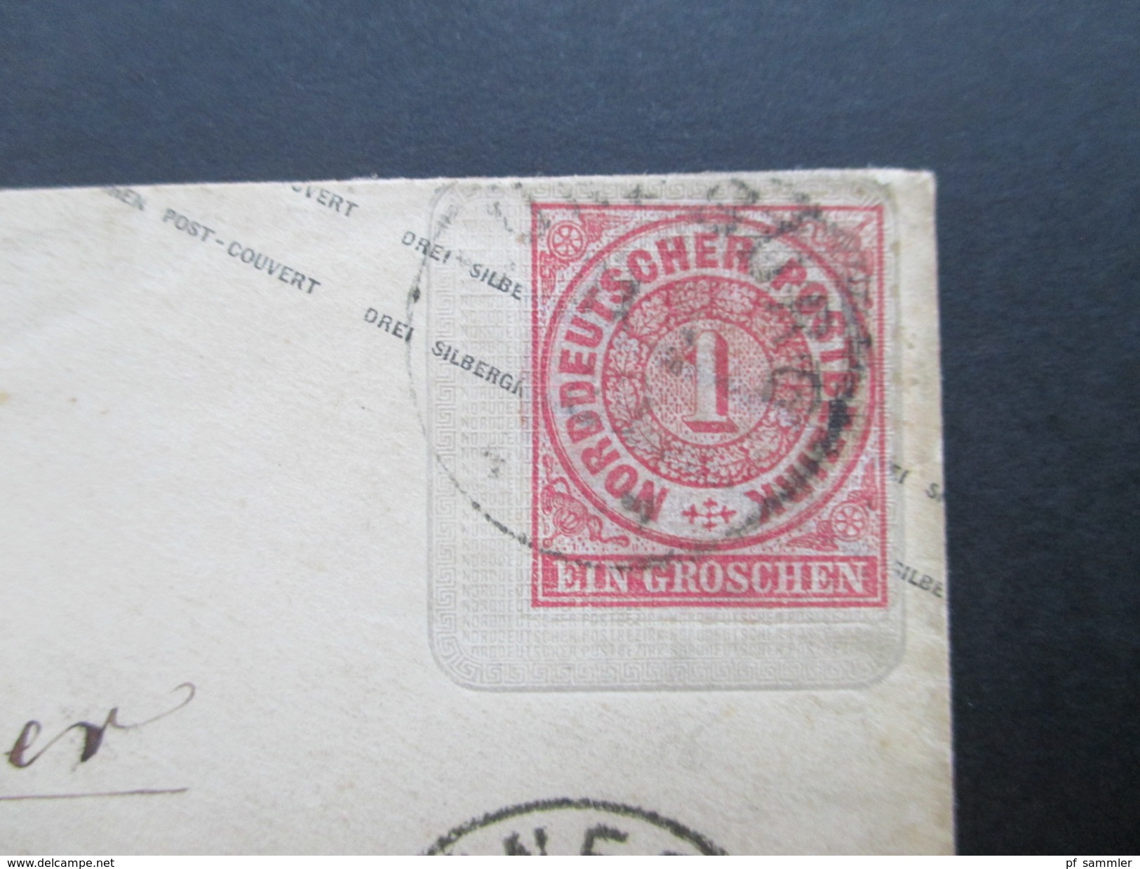 Altdeutschland 1869 NDP Aufbrauchsganzsache Der Preußischen 3 Sgr. Ausgabe! K1 Lüneburg - Frankfurt Am Main - Enteros Postales