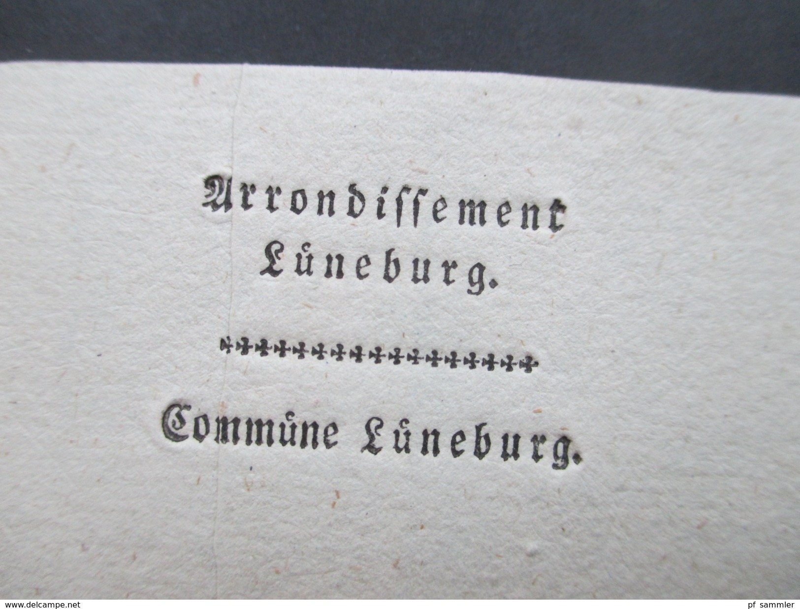 Lüneburg Franzosenzeit Quittung Ungebraucht! Verwaltung Der Wohlthätigkeits Anstalten Einnahme. Ca. 1800 Arrondissement - 1792-1815: Départements Conquis