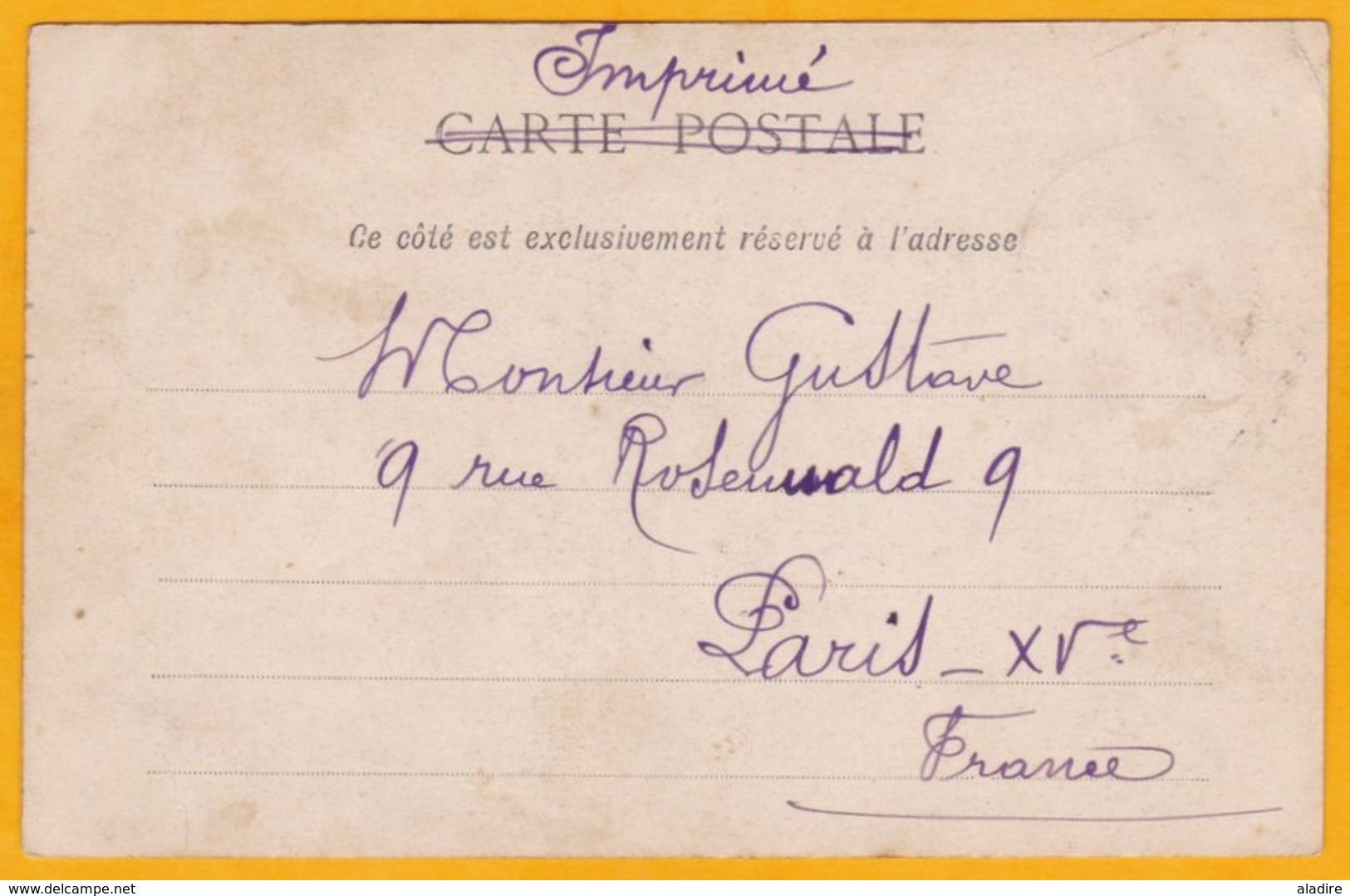 1905 CP Du Sénégal Vers Paris, France - Affrt 5 Type Sage - Oblitération Arrivée Paris XV Distribution - Lettres & Documents