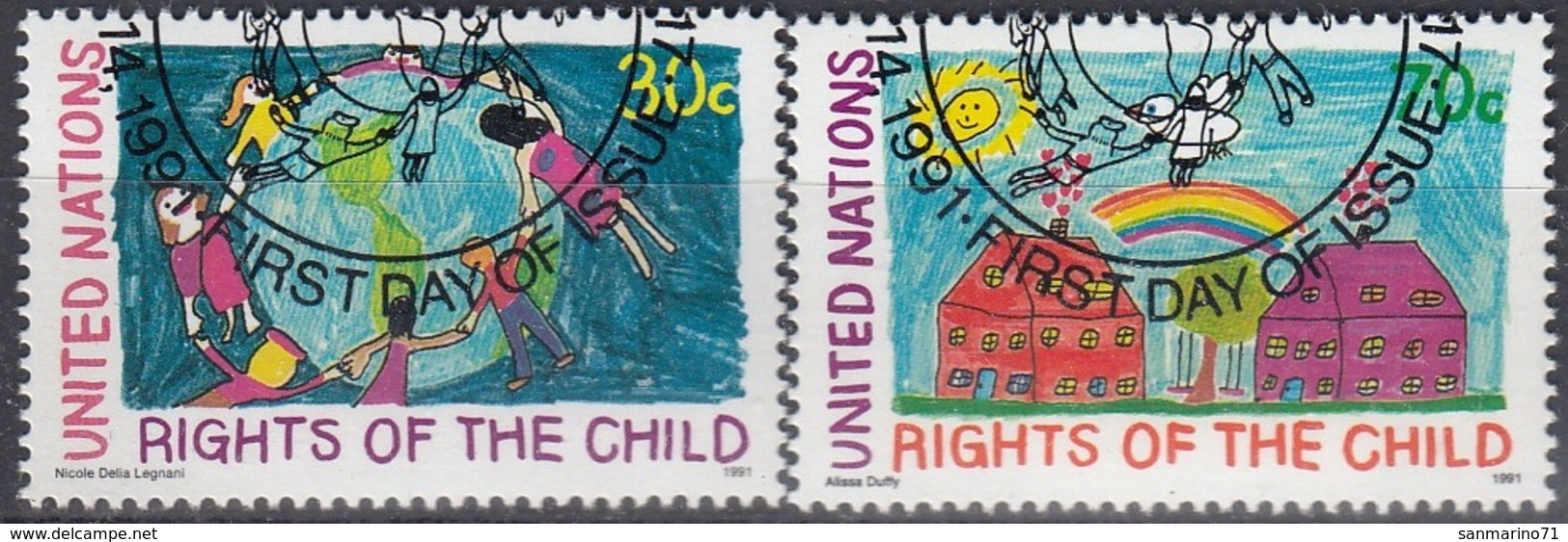 UNITED NATIONS New York 615-616,used - Oblitérés