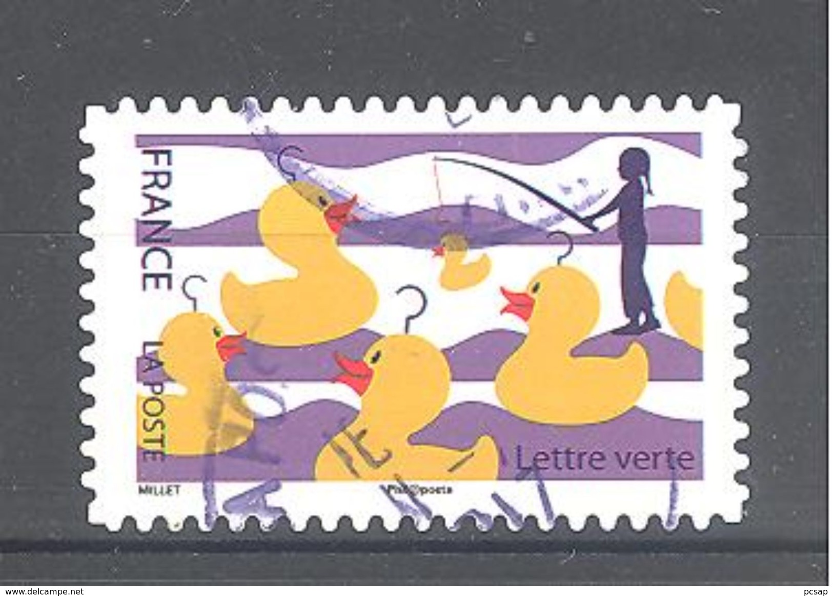 France Autoadhésif Oblitéré N°1435 (La Fête Foraine - Pêche Aux Canards) (cachet Rond) - Oblitérés