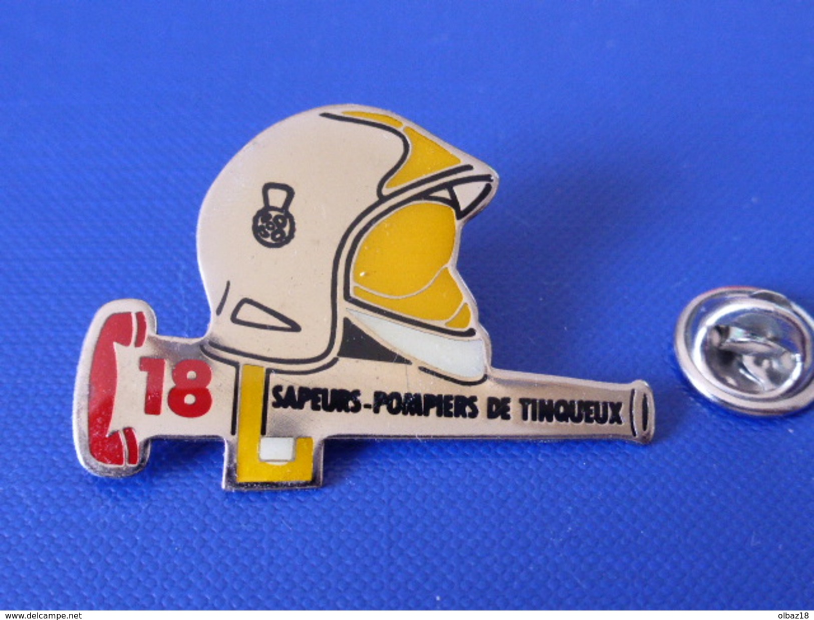 Pin's Sapeurs Pompiers De Tinqueux- Marne Grand Est - Casque 18 (KD65) - Pompiers