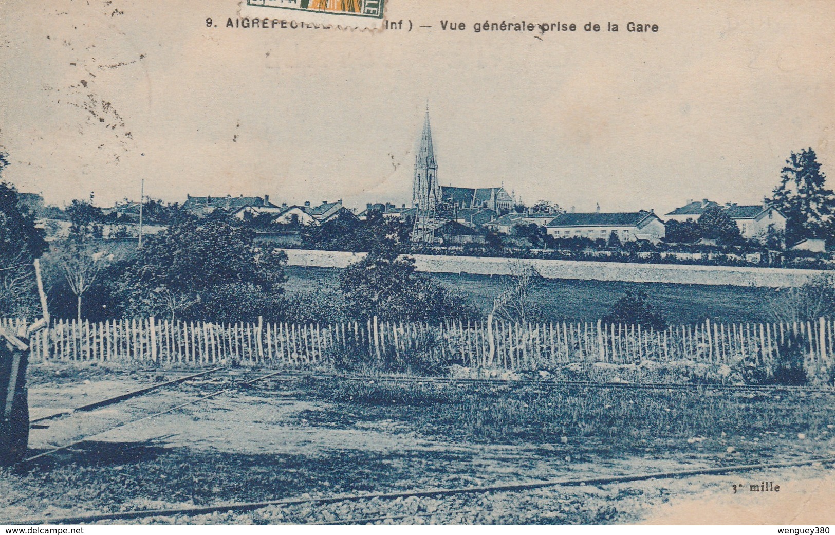 44 AIGREFEUILLE       Vue Generale Prise De La Gare    TB PLAN 1925 RARE - Aigrefeuille-sur-Maine