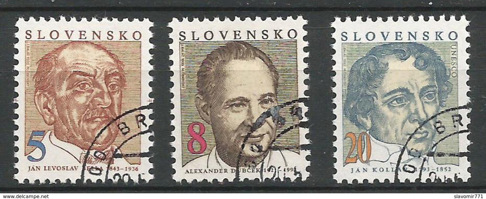 Slovakia 1993 **     Personalities - Bella-Dubcek- Kollar    ** Mich 171 - 173   **Cancelled CTO ** Slowakei - Neufs