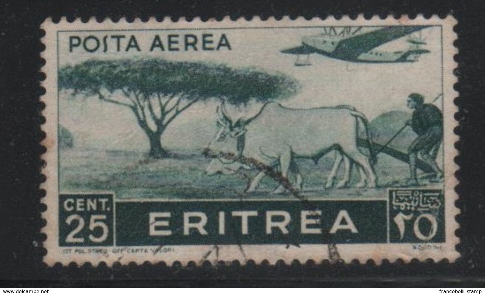 1936 Eritrea Soggetti Africani 25 C. US - Eritrea