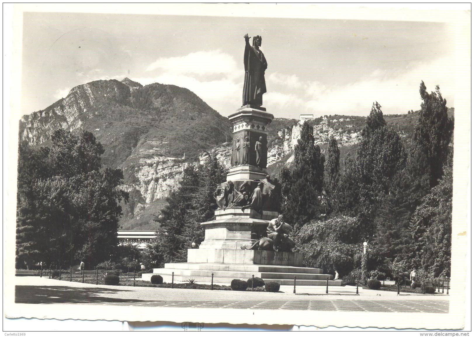 TRENTO -MONUMENTO A DANTE - VIAGGIATA FG - Trento