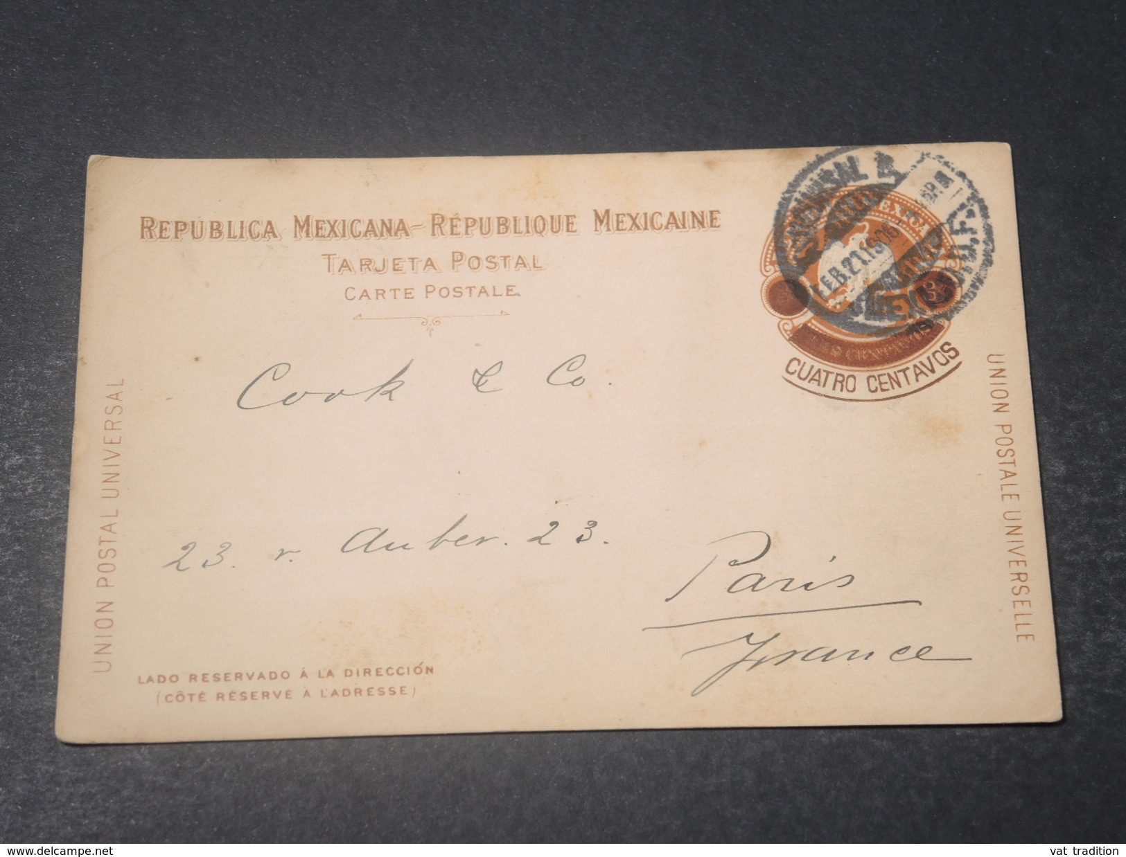 MEXIQUE - Entier Postal De Mexico Pour Paris En 1906 - L 11066 - Mexico