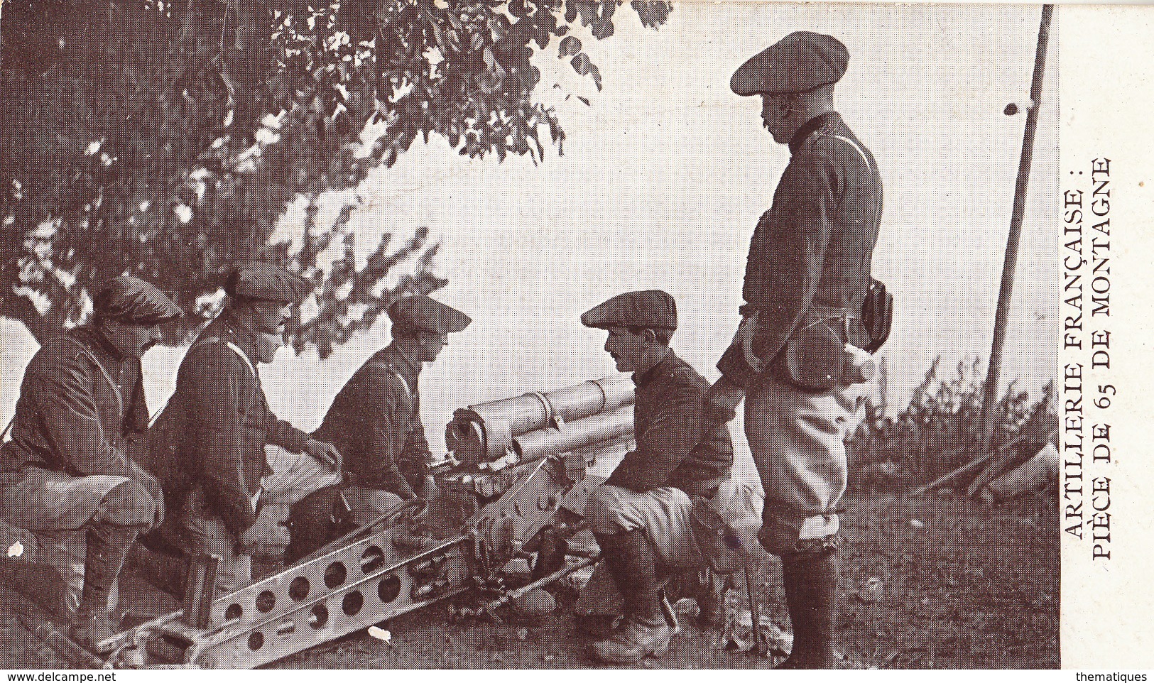 Thématiques 2018 Commémoration Fin De Guerre 1914 1918 Artillerie Française Piece De 65 De Montagne - Guerre 1914-18
