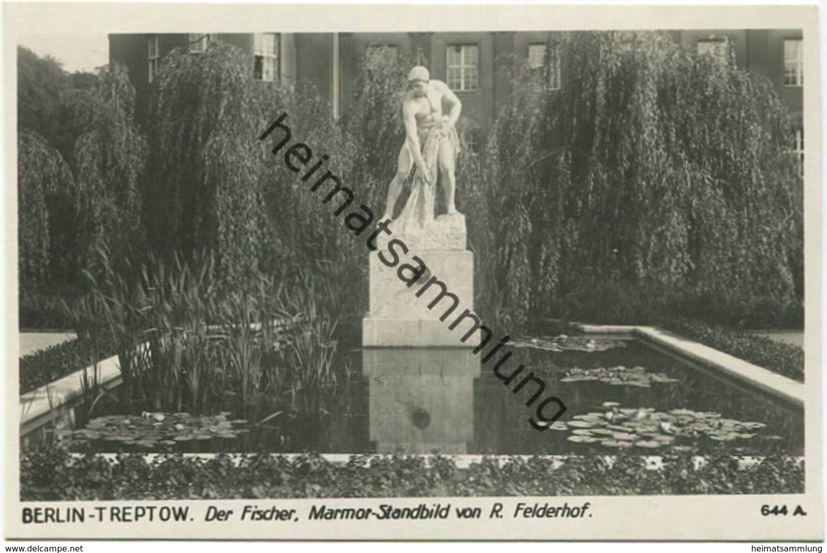 Berlin - Treptow - Der Fischer Marmor-Standbild Von R. Felderhof - Foto-AK 30er Jahre - Verlag Ludwig Walter Berlin - Treptow