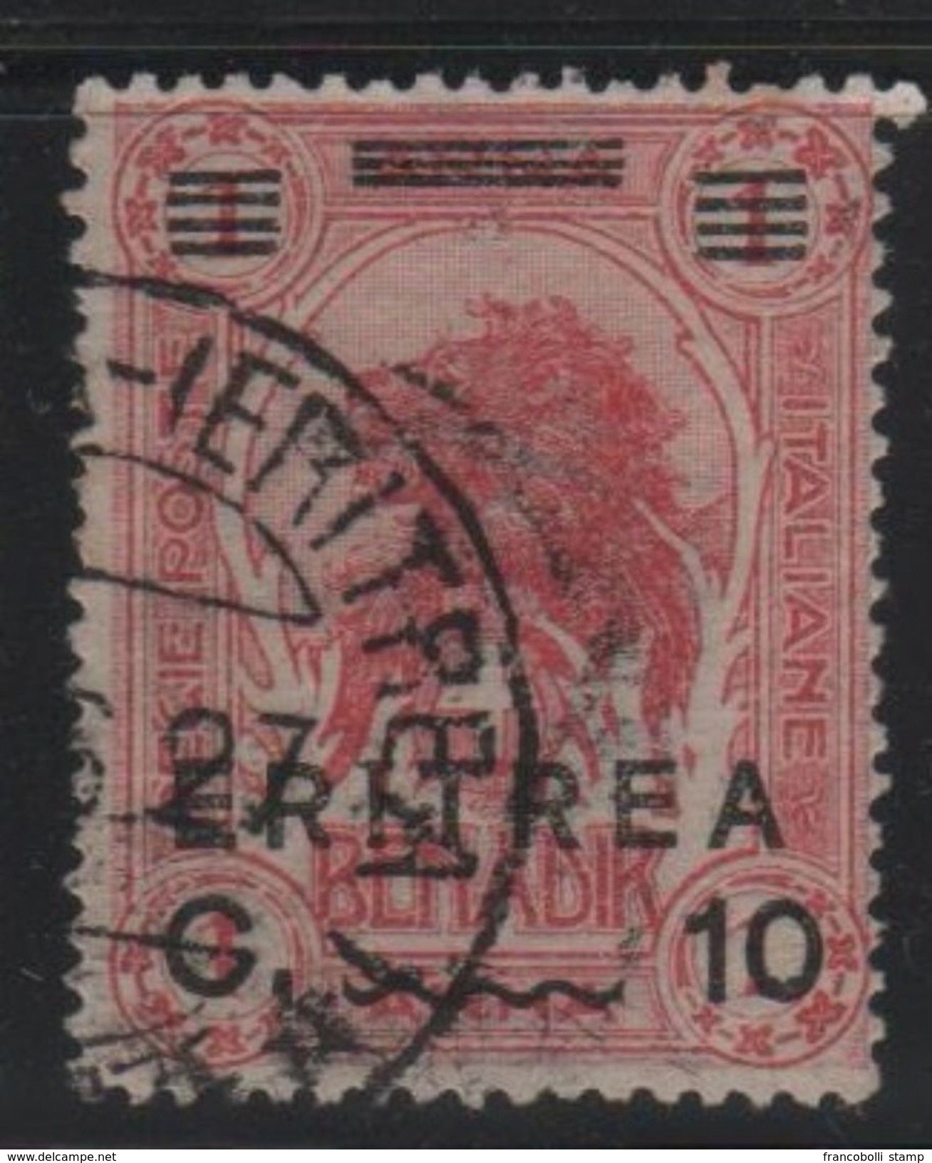 1922 Eritrea Leoni Ed Elefanti 10 C. US - Eritrea