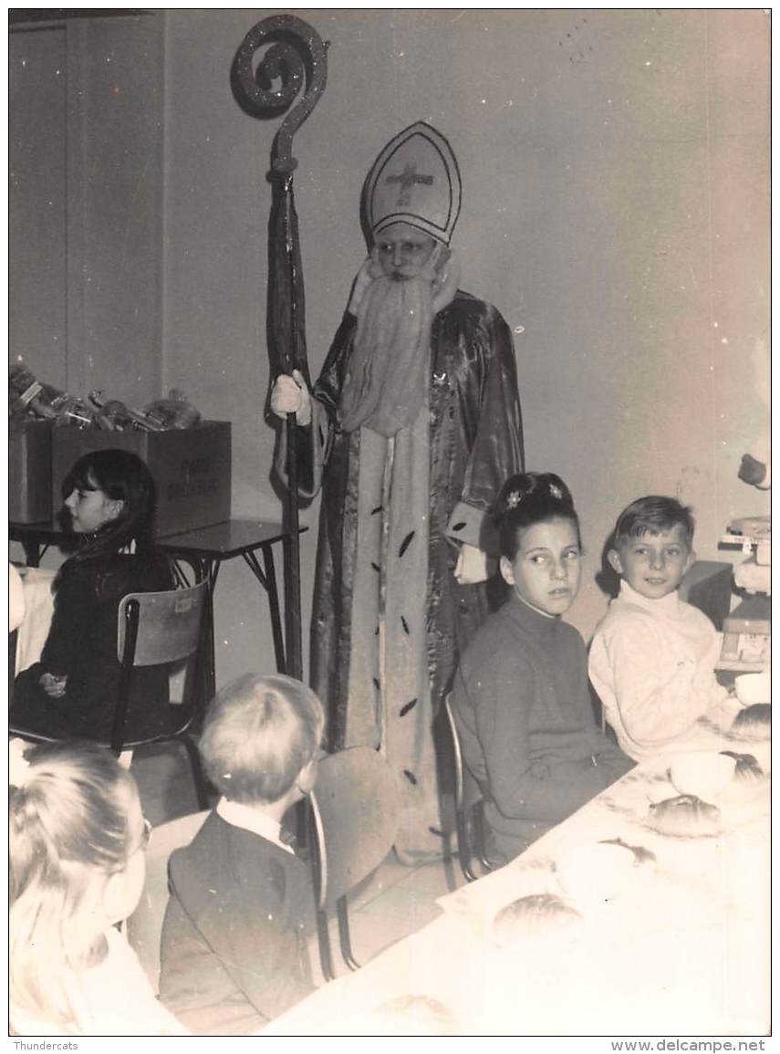 ANCIENNE PHOTO SAINT ST NICOLAS PERE NOEL FOTO  SINTERKLAAS VINTAGE PHOTO SAINT NICOLSON SANTA 12 X 8 - Personnes Anonymes