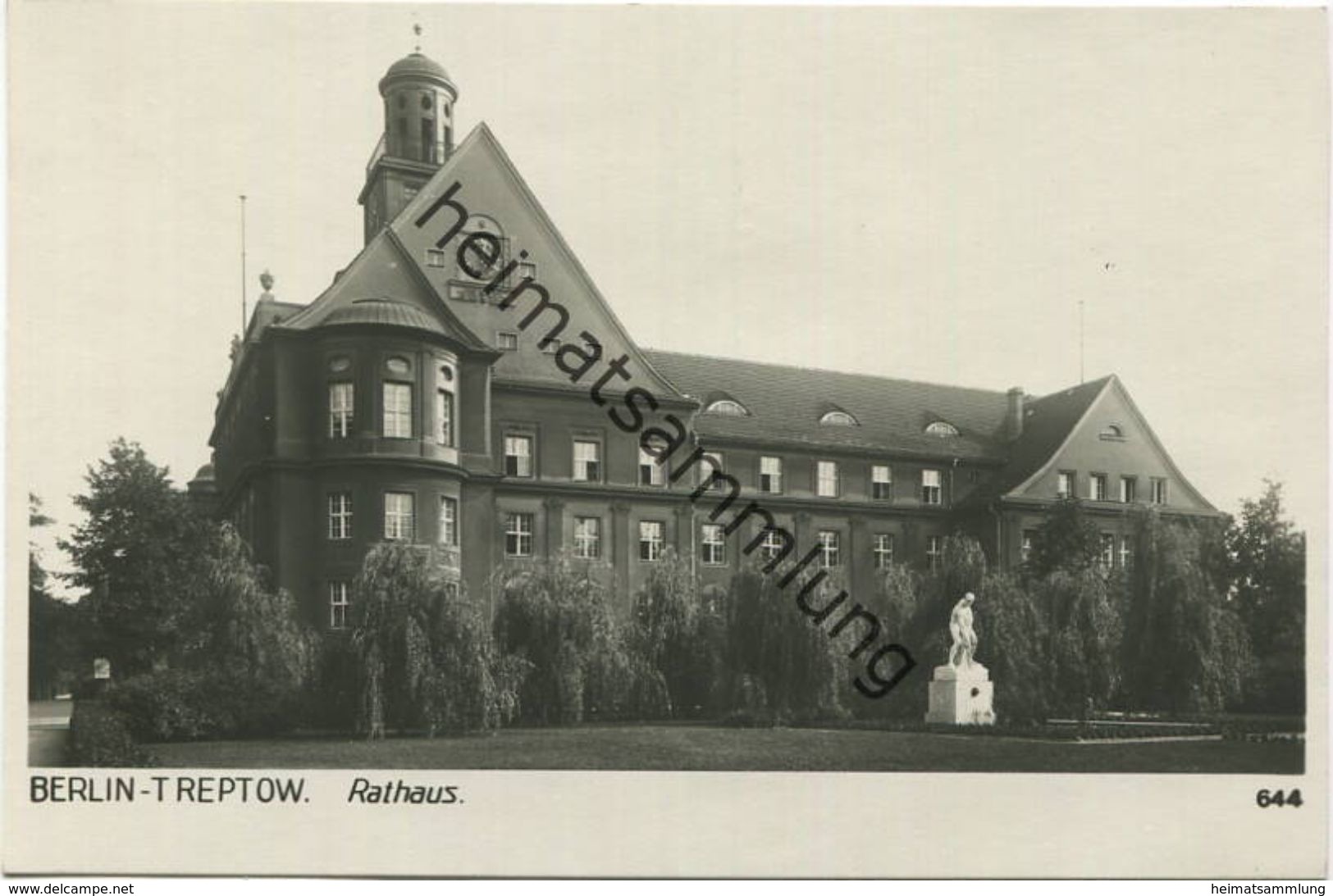 Berlin - Treptow - Rathaus - Foto-AK 30er Jahre - Verlag Ludwig Walter Berlin - Treptow