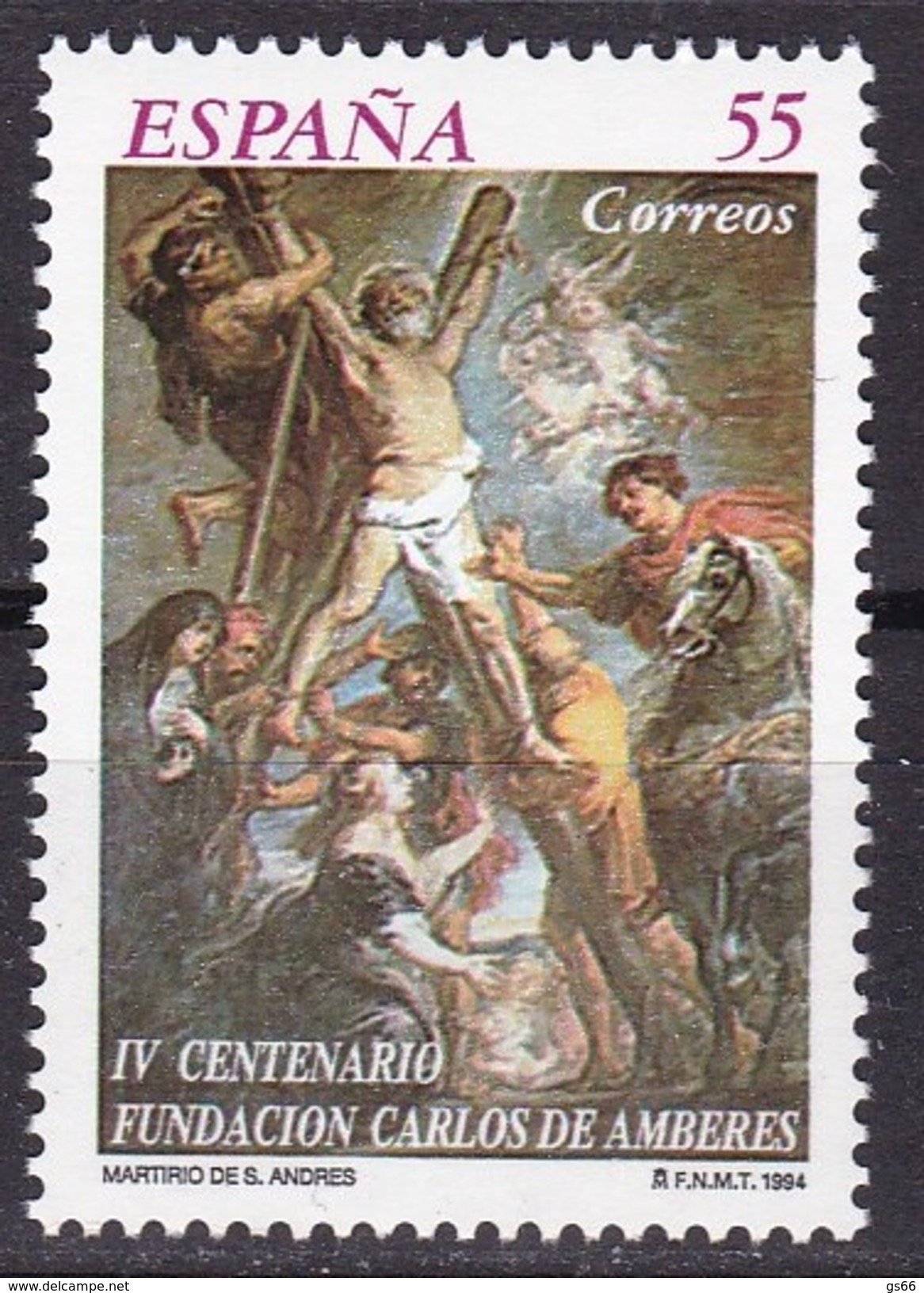 1994, Spanien, 3159, 400 Jahre Carlos-de-Amberes-Stiftung Zugunsten Armer Pilger. MNH ** - Nuevos