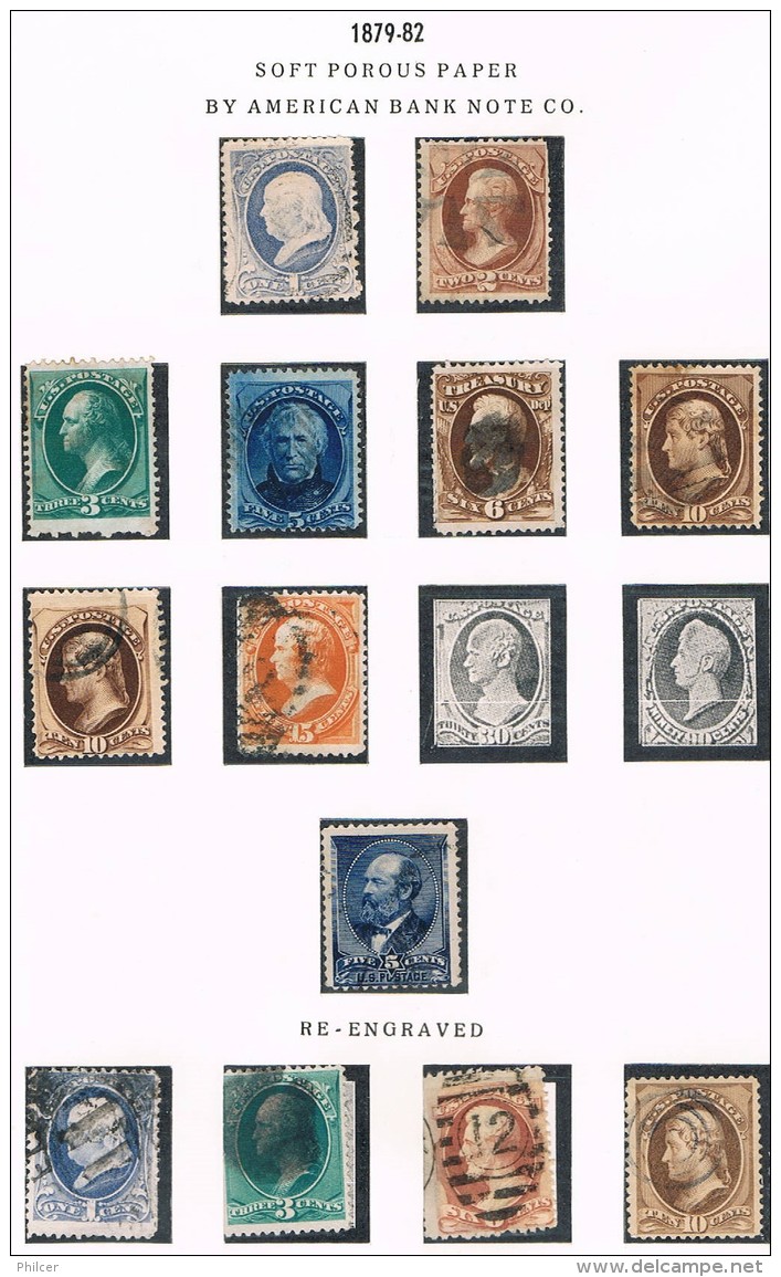 USA, 1879/82, Used - Oblitérés