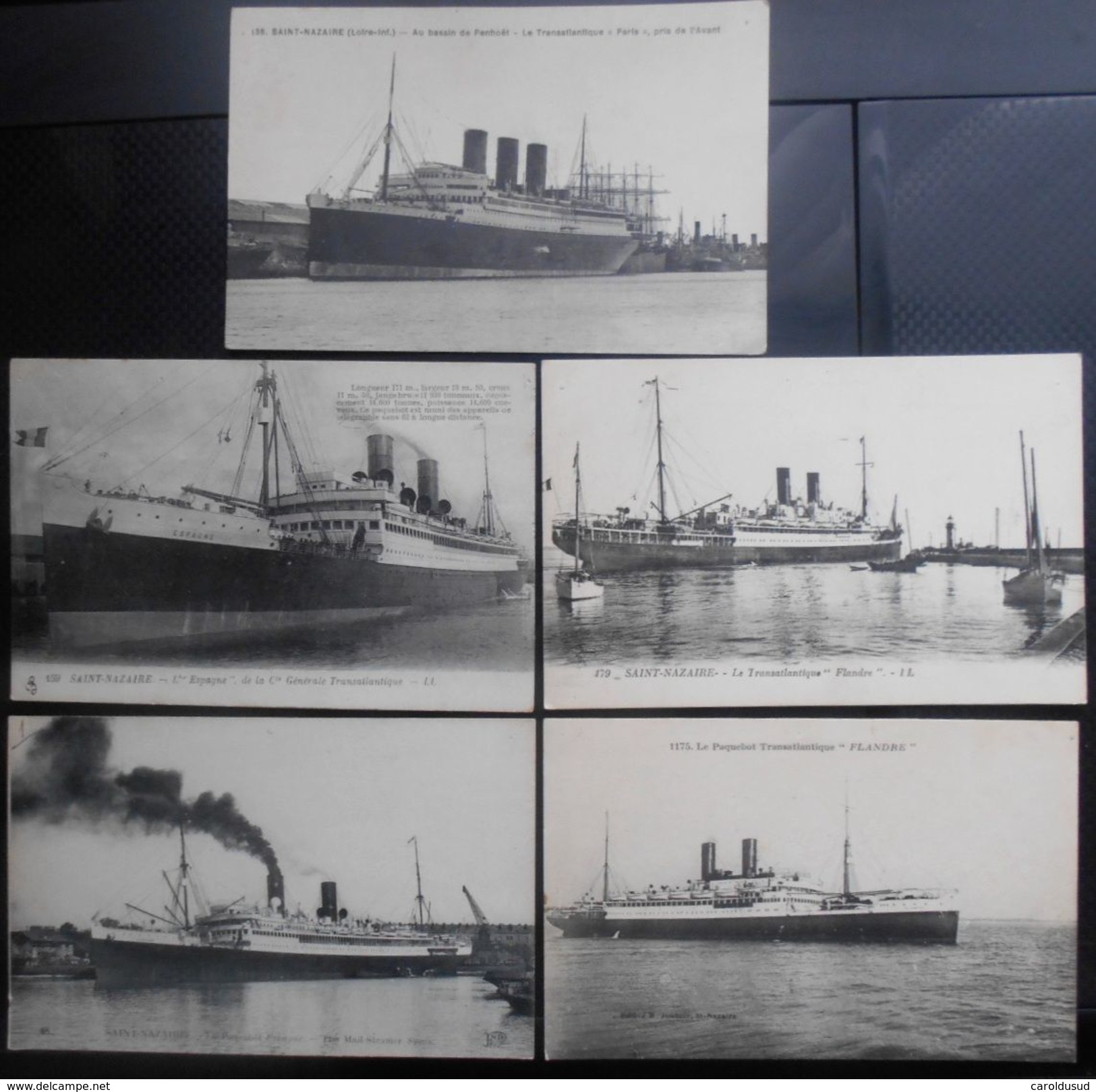 CPA Lot 7X Photo Bateau Paquebot De St-nazaire St-malo Flandre France Paris Espagne Massilia - Verzamelingen & Kavels